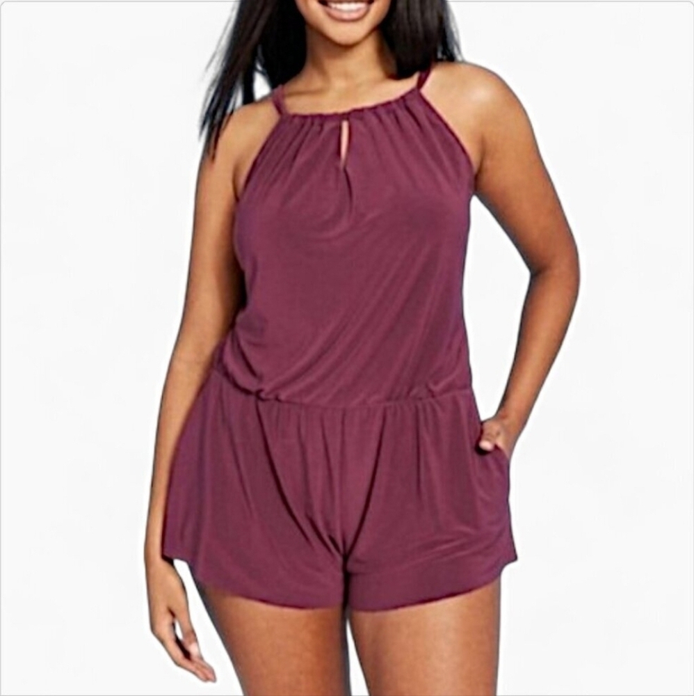 Aqua Green Women's One Piece - Purple